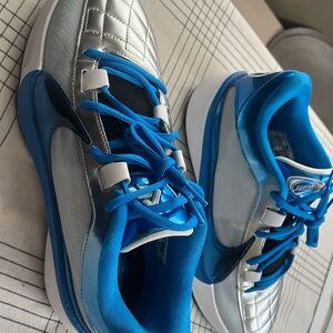 Mens Athletic Shoes in Blue and Silver
